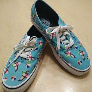 Vans Off the Wall Aqua Pool Cats Sneakers W8 M6.5